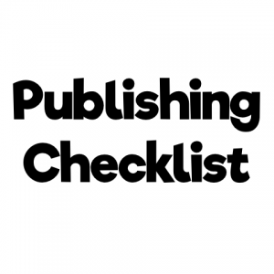 Publishing Checklist